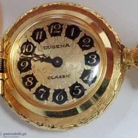 Luksusowy ! Damski Złoty! Szwajcarski Zegarek w Wisiorku/Zawieszce !!!