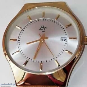 Luksusowy ! Reprezentacyjny ! Zegarek męski złoty Śr.- 40 mm !