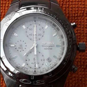 Luksusowy Zegarek Seiko 7T62 Chronograph 100 M, Alarm, stoper