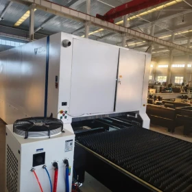 Laser Fiber Ws-3015H Przemysłowy Gigant dwa stoły wymienne w obudowie system kamer Dual Table Raycus 6 KW