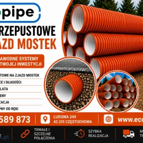 Rura mostkowa na zjazd przepust fi 400 kanalizacyjna