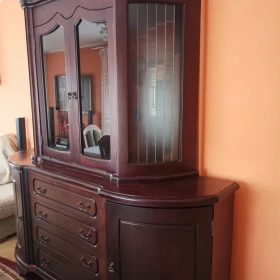 Kredens salonowy w stylu włoskim, mahoń