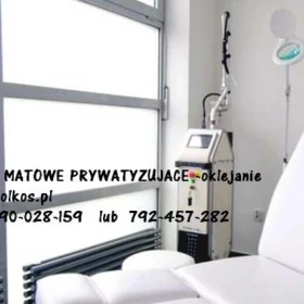 Folia biała mleczna, folia szara, mrożona - folie matowe mleczne, mrozone, szron ....Folie z usługą oklejania szyb  Warszawa