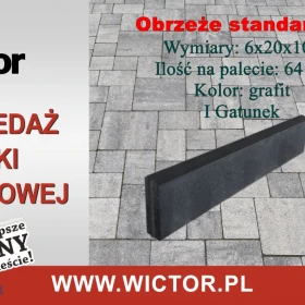 Obrzeże 6x20x100 krawężnik rabatka KOST-BET