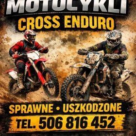SKUP MOTOCYKLI CROSS CROSSÓW CROSSY ENDURO QUADY ATV