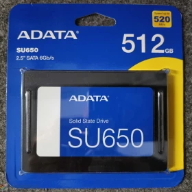 Dysk ADATA SU650 ASU650SS-512GT-R 512GB SATA III Nowy nie rozpakowany. Gwarancja 24 miesięcy