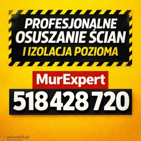 Profesjonalne osuszanie ścian i izolacja pozioma | MurExpert ŚLĄSK/ MAŁOPOLSKA