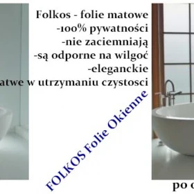 Folie matowe prywatyzujące Warszawa Bielany- Żoliborz- Bemowo usługa oklejania szyb, okien, witryn, balkonów Warszawa -Folkos folie okienne