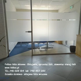 Folie matowe prywatyzujące Warszawa Bielany- Żoliborz- Bemowo usługa oklejania szyb, okien, witryn, balkonów Warszawa -Folkos folie okienne