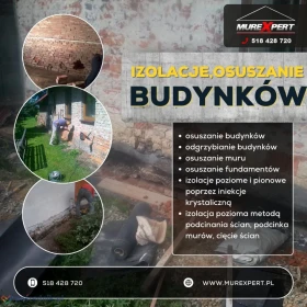 Iniekcja krystaliczna, podcinka ścian - Śląsk, Małopolska | MurExpert