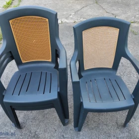 Krzesła ogrodowe plastik, kolor zielony, 1 sztuka tanio sprzedam