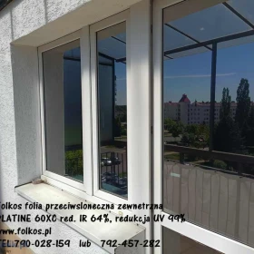 Folie przeciwsłoneczne zewnętrzne Łomianki TEL.531-005-526 , przyciemnianie szyb Łomianki  -Folkos folie z usługą oklejania szyb