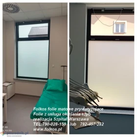 Folie matowe białe mleczne -folie z usługą oklejania szyb Mińsk Mazowiecki i okolice- Folkos folie okienne TEL.792-457-282