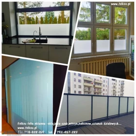 Folie matowe białe mleczne, folie matowe białe mrożone- folie z usługą oklejania szyb Pruszków i okolice- TEL.790-028-159  Oklejanie
